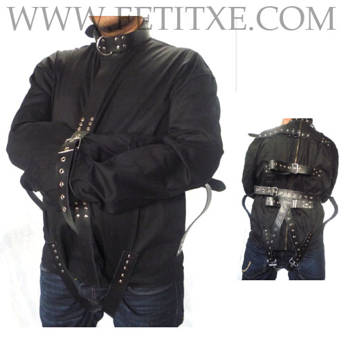 CAMISA DE FUERZA ALGODÓN Y CUERO 8531 TALLA S-XXL CAMISA DE FUERZA ALGODÓN Y CUERO 8531 TALLA S-XXL